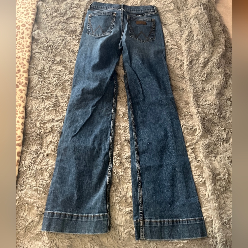 Wrangler Blue Flare Jeans - Wide Leg Style